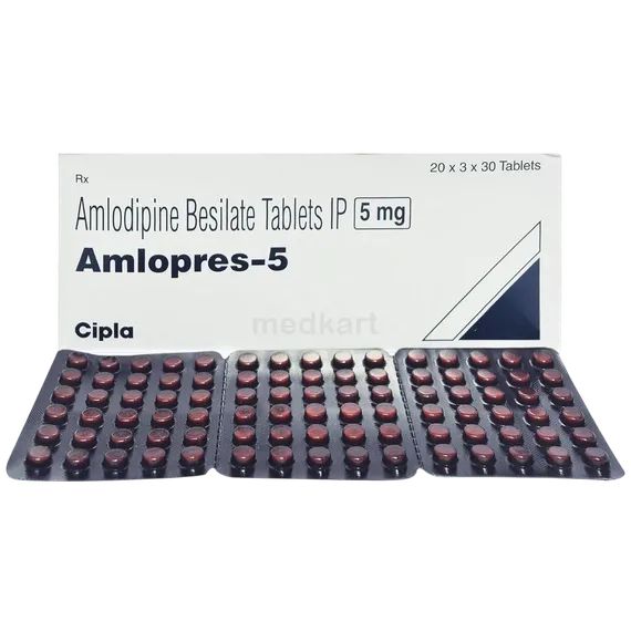 Amlopres 5 mg Tablet – 30 Tablets For Hypertension (high blood pressure)