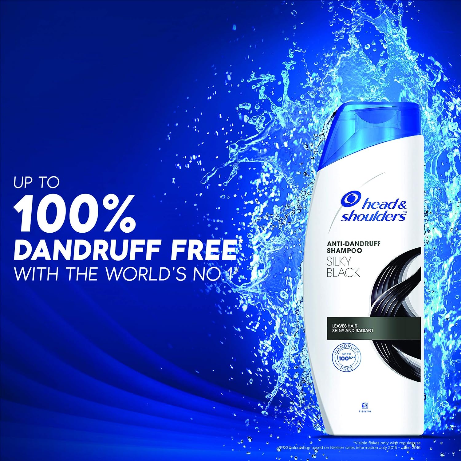 Head & Shoulders , Anti Dandruff Shampoo, Silky Black, 340 ml