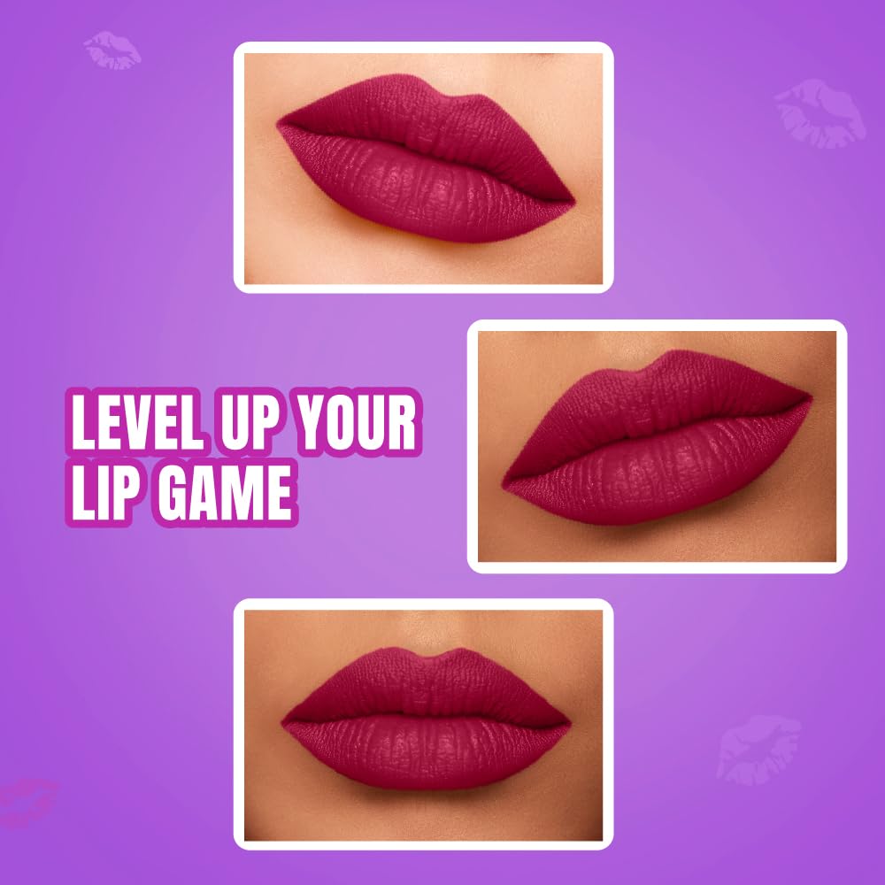 Elle 18 Color Pops Matte Lipstick, Code Red, Moisturising Bullet Matte, with Vitamin E, Highly Pigmented, Infused with Jojoba Oil and Shea Butter | 4.3 g