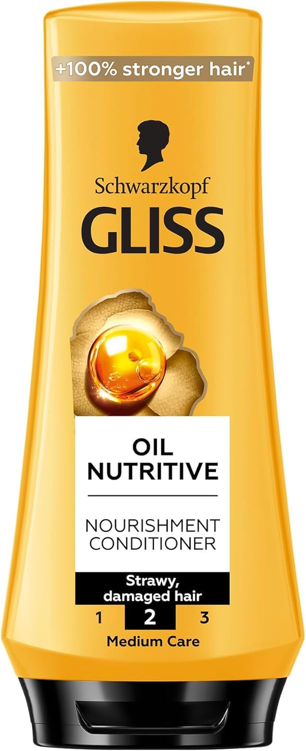 Schwarzkopf Gliss Deep Nourishing Oil Conditioner 400ml for Women Dry and Damaged Hair Repair Smooth Silky Anti Frizz Strengthening Hydrating for All Hair Types Shine Care Hair Treatment