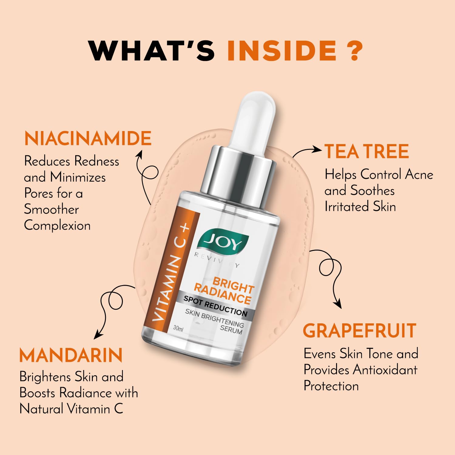 Joy Bright Radiance Vitamin C Face Serum for Skin Brightening 30ml