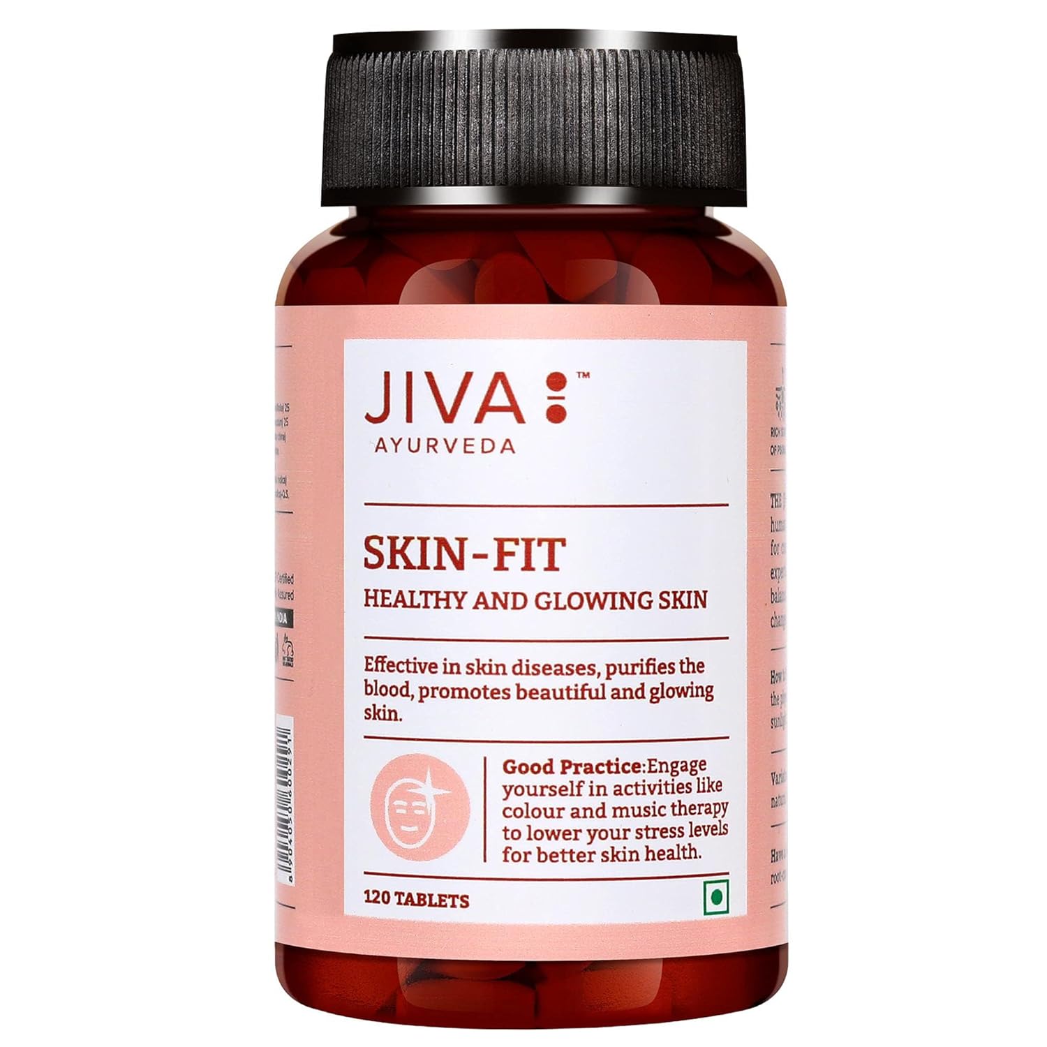 Jiva Skin-Fit Tablets 100% Ayurvedic Formula for Blood Purification & Skin Health | Improves Complexion | Alleviates Kapha & Pitta & Strengthens Immune System - 120 Tablets