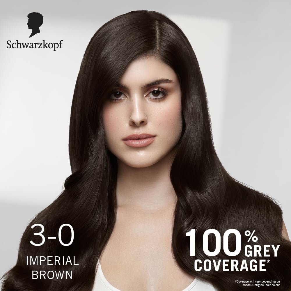 Schwarzkopf Colour Specialist At Home Permanent Hair Colour With Omegaplex Anti-Breakage Technology And Hyaluronic Acid With 2 After Colour Repair Masks For Softer Hair, 3.0 Imperial Brown 165ml