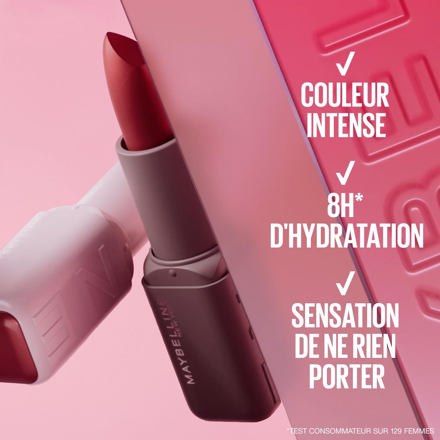 Maybelline New York Serum Lipstick (Satin) weightless hydration, One-swipe bold color, Mauve - 107 Blind Date, 4.2g