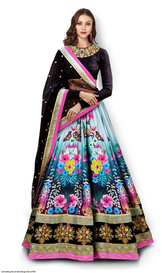 ZEEL CLOTHING FINE ART SILK LEHENGA CHOLI ZC7005