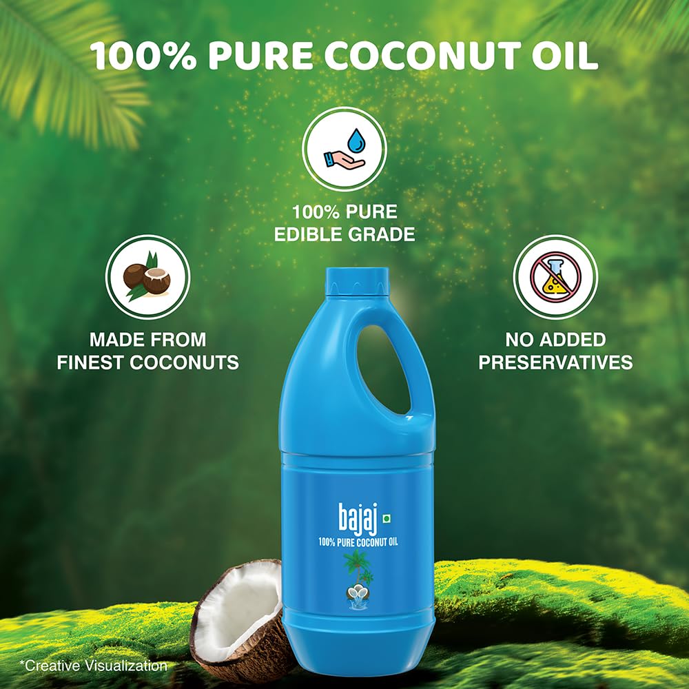 Bajaj 100% Pure Coconut Oil 900ml