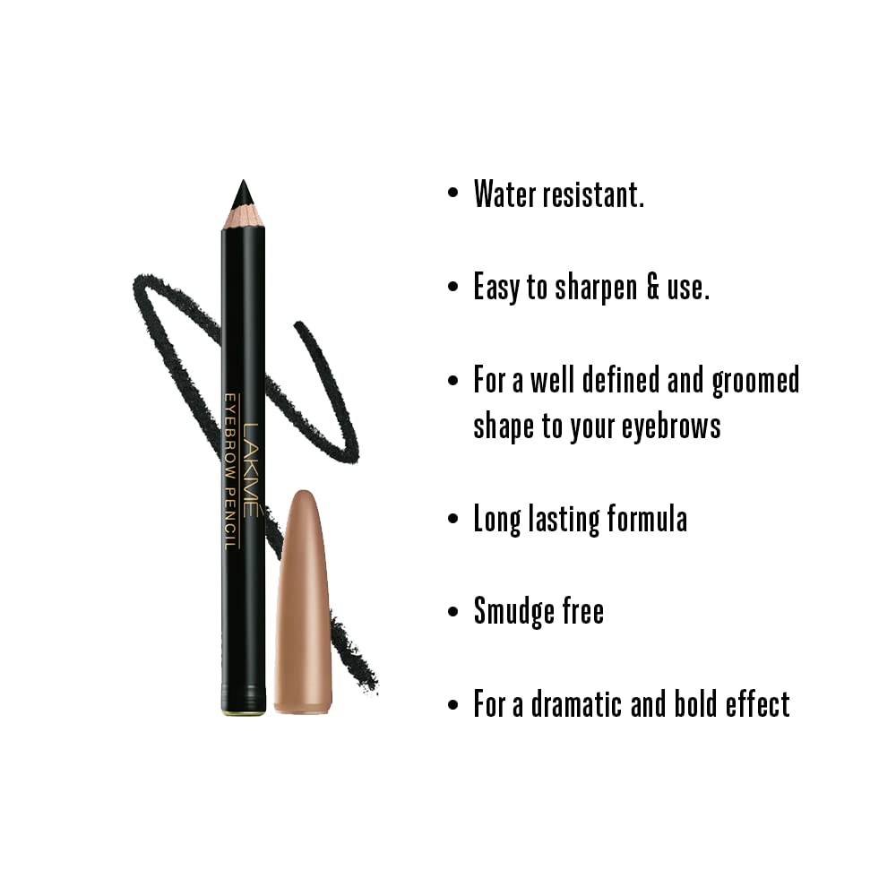 Lakme Eyebrow Pencil|| Black|| 2 g