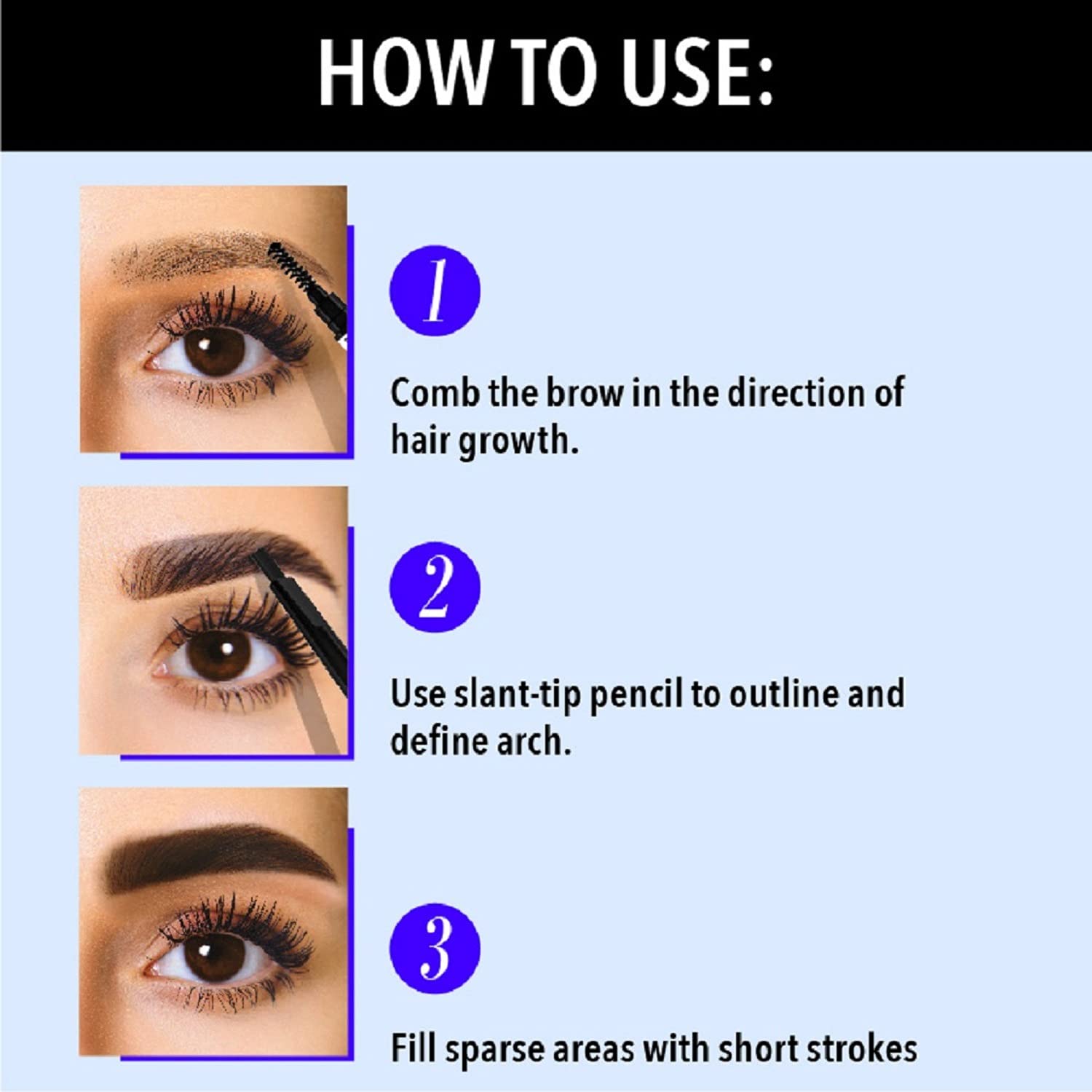 Blue Heaven Brow Perfect Eyebrow Enhancer Pencil & Styler, Honey Brown, 0.30gm