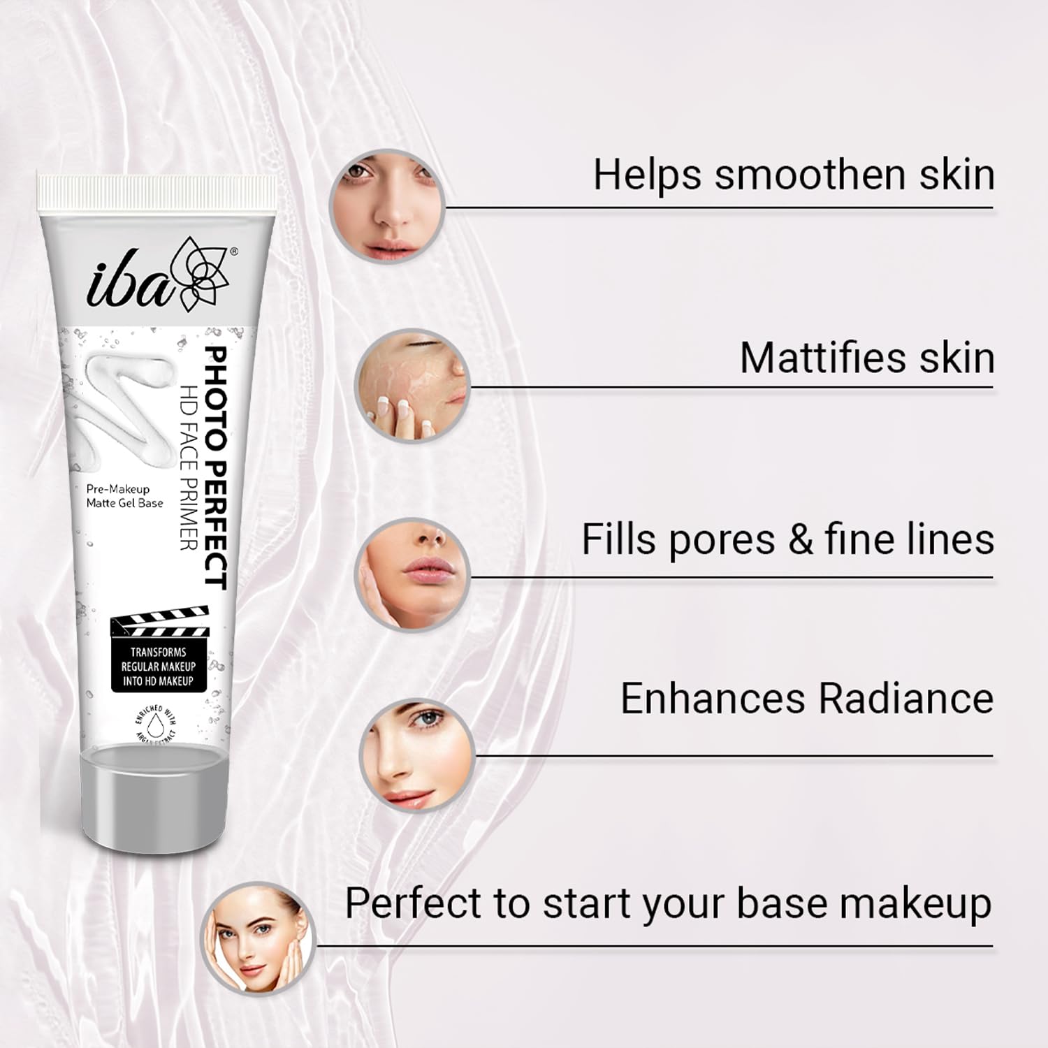 Iba Primer + Foundation + Compact Base Combo - Natural Beige | Long Lasting, Full Coverage Base Makeup