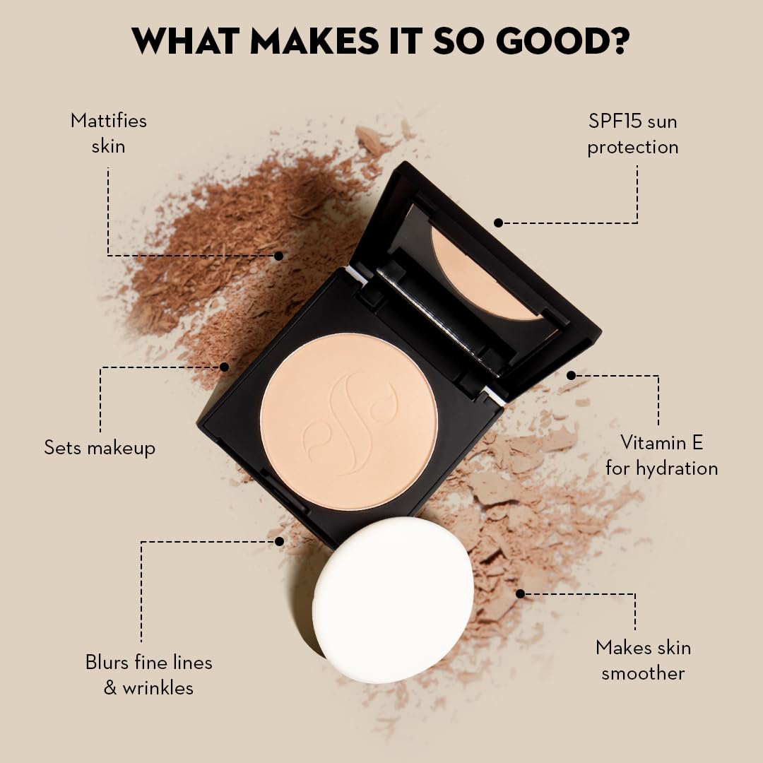 SUGAR Cosmetics Dream Cover Matte Compact Powder For All Skin Type With Spf 15 & Vitamin E | Pressed Setting Powder | Blurs Pores | 6Gm - 30 Chococcino, Beige