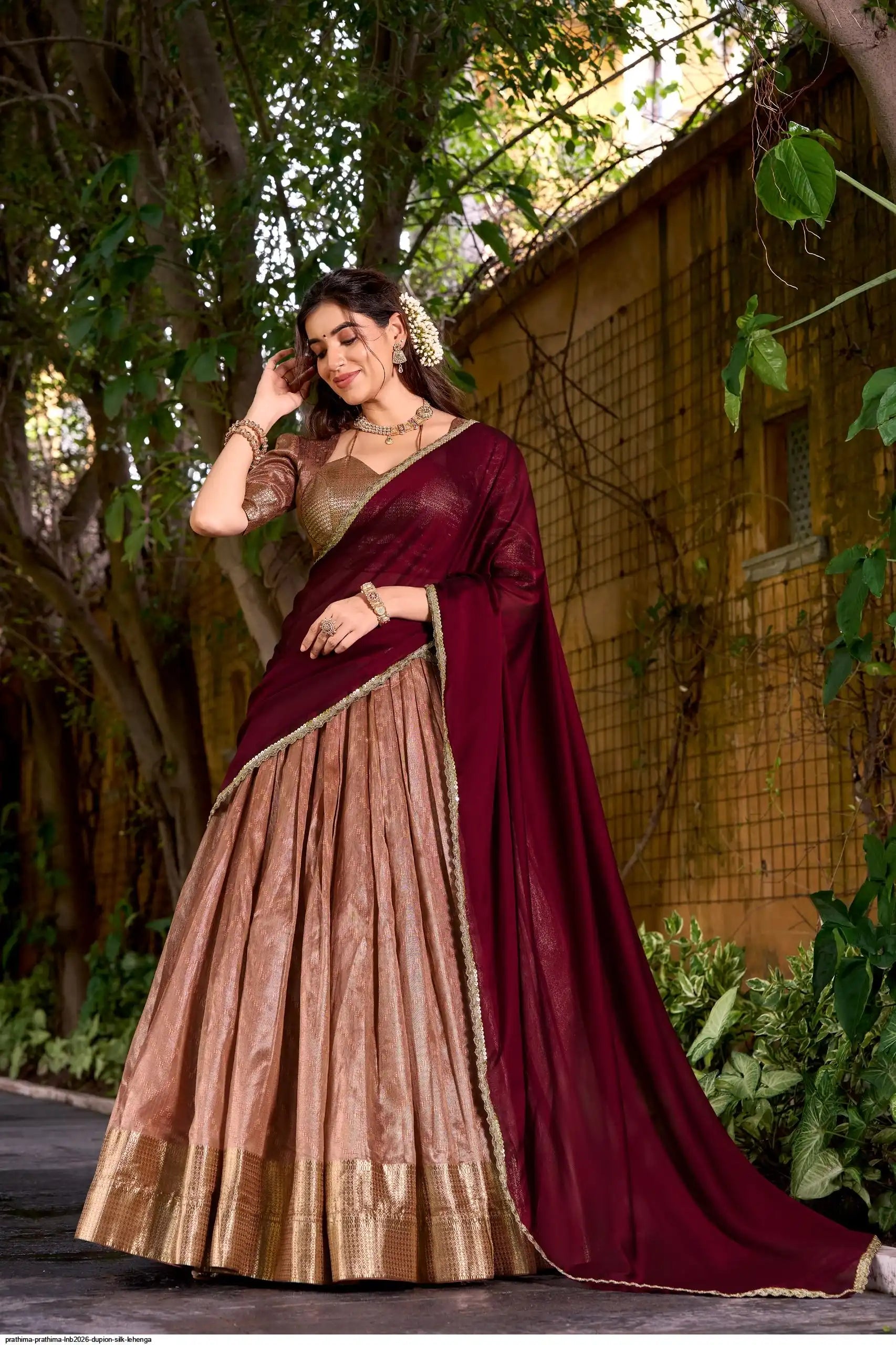 PRATHIMA PRATHIMA LNB2026 DUPION SILK LEHENGA 2