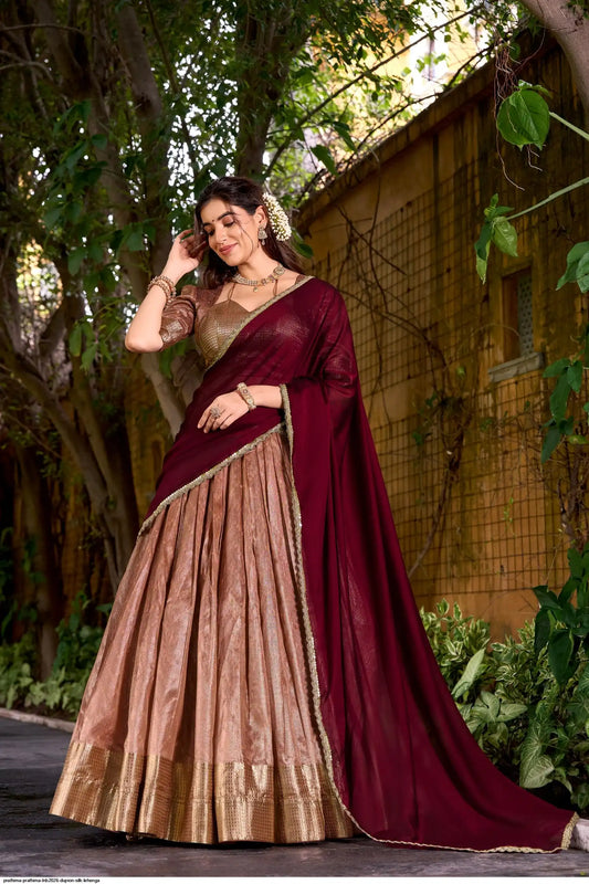 PRATHIMA PRATHIMA LNB2026 DUPION SILK LEHENGA 2