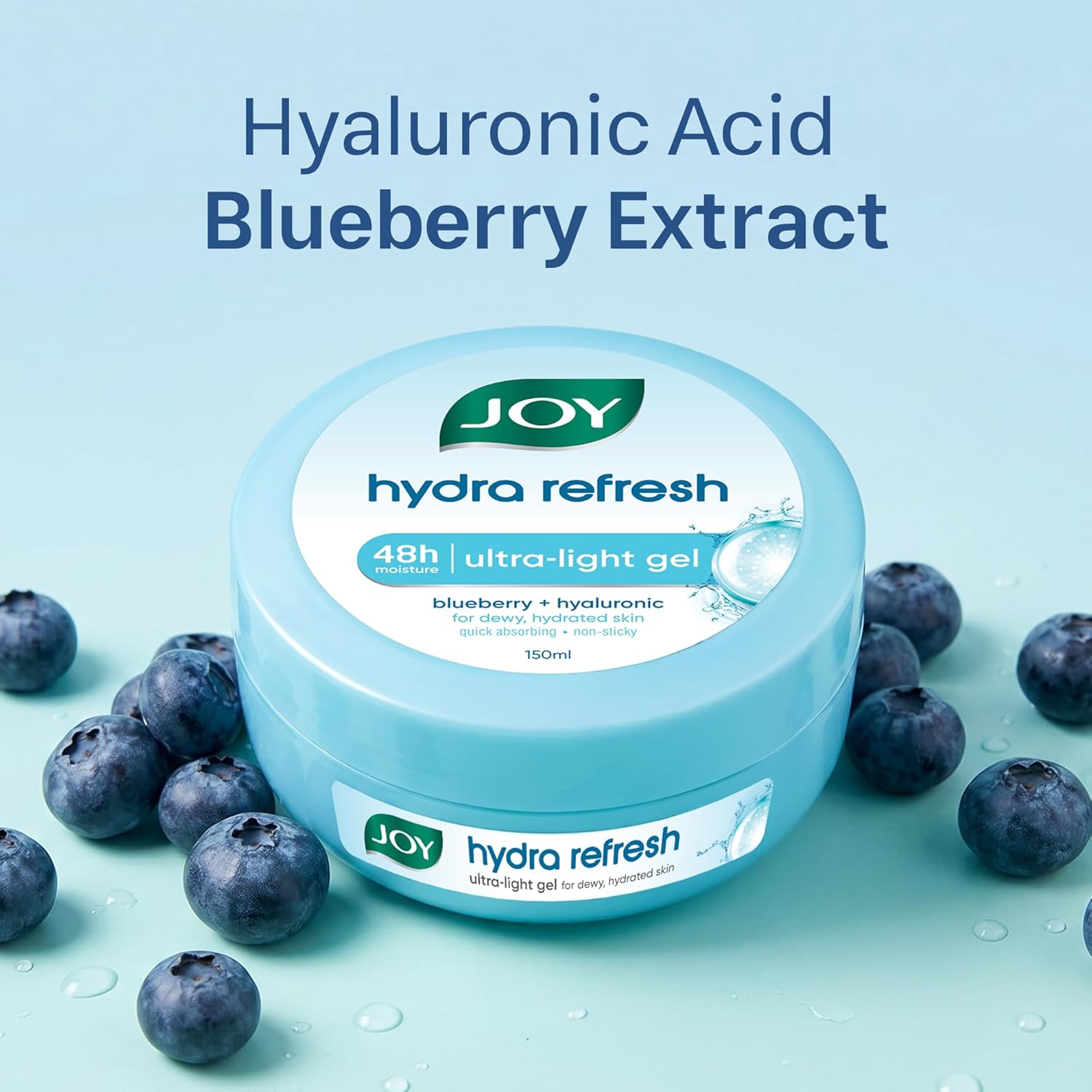 Joy Hydra Refresh Ultra Light Gel, Oil Free Moisturizer with Hyaluronic Acid & Vitamin E 250ml
