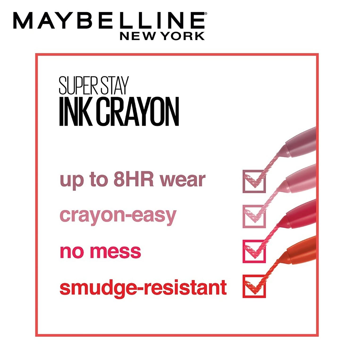 Maybelline New York Matte Ink Crayon Lipstick - 20 Enjoy the View, Matte Finish, Intense Colour, Long-lasting Up To 8 Hours. Maybelline New York Matte Ink Crayon Lipstick is Smudge Resistant | 1.2g