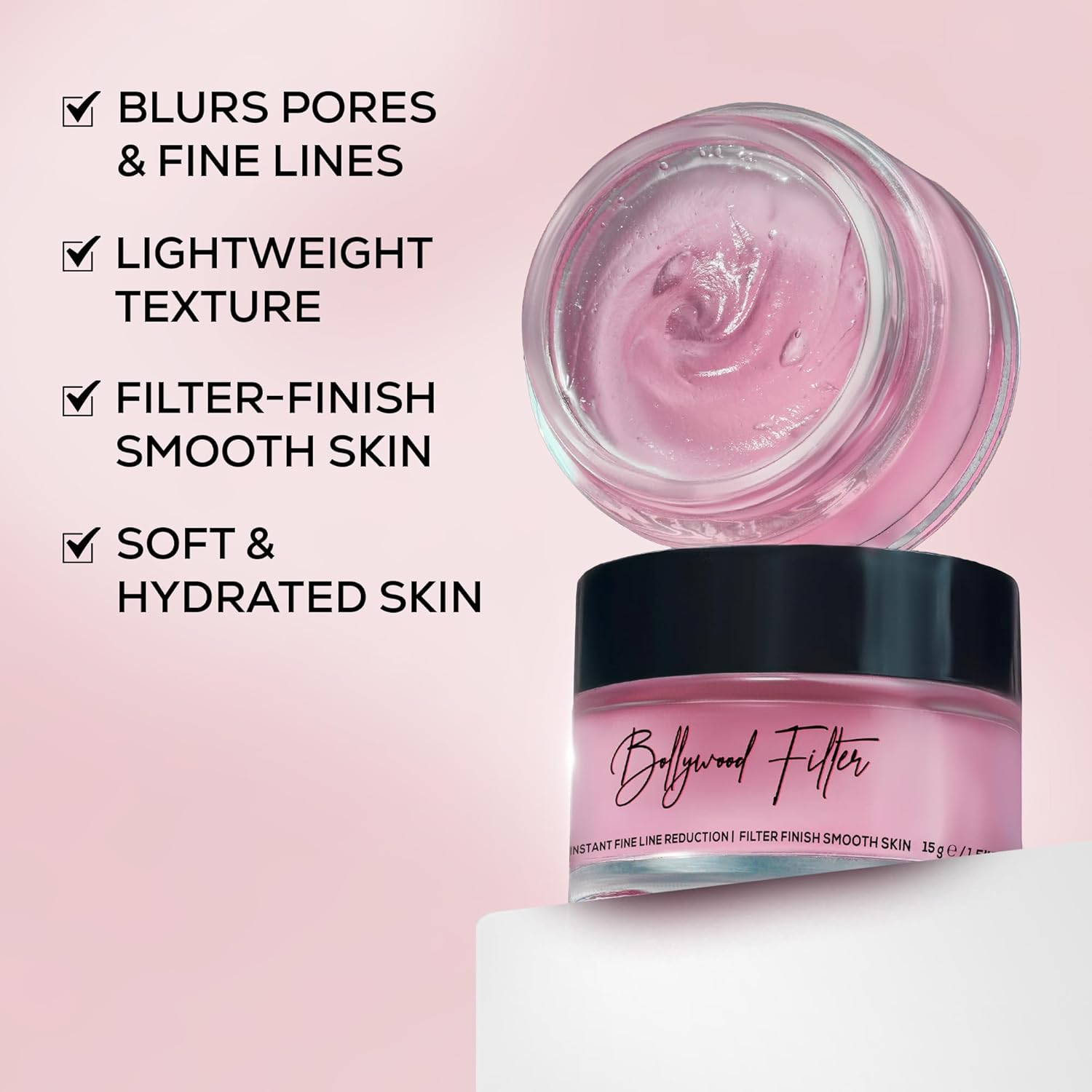 RENEE Bollywood Filter Face Primer 15gm| for a Flawless & Smooth Skin| Blurs Fine Lines, Wrinkles & Pores Instantly| Hydrating, Lightweight & Non-sticky| Cruelty-free