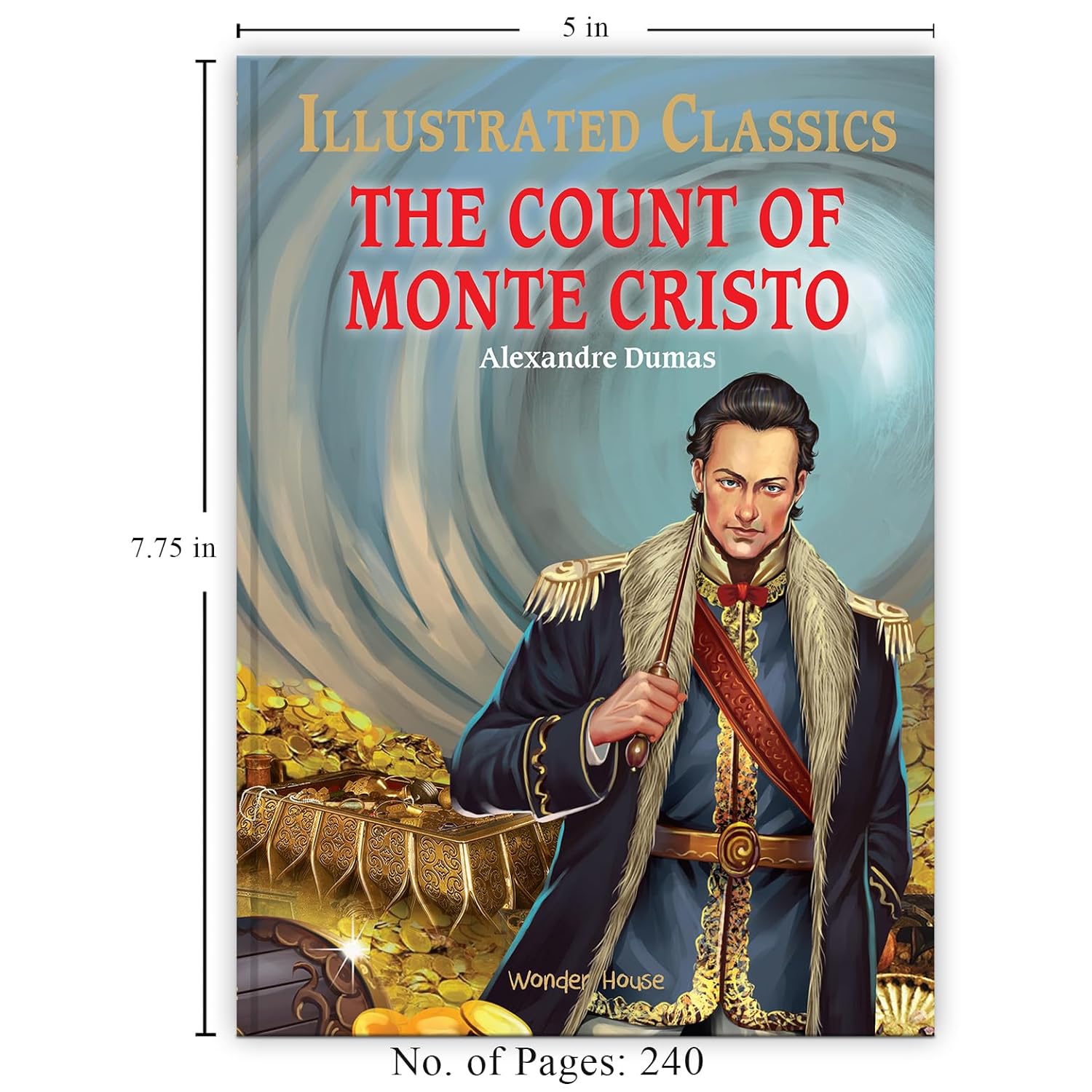 The Count of Monte Cristo : Illustrated Abridged Children Classics English Novel with Review Questions Hardcover  Book