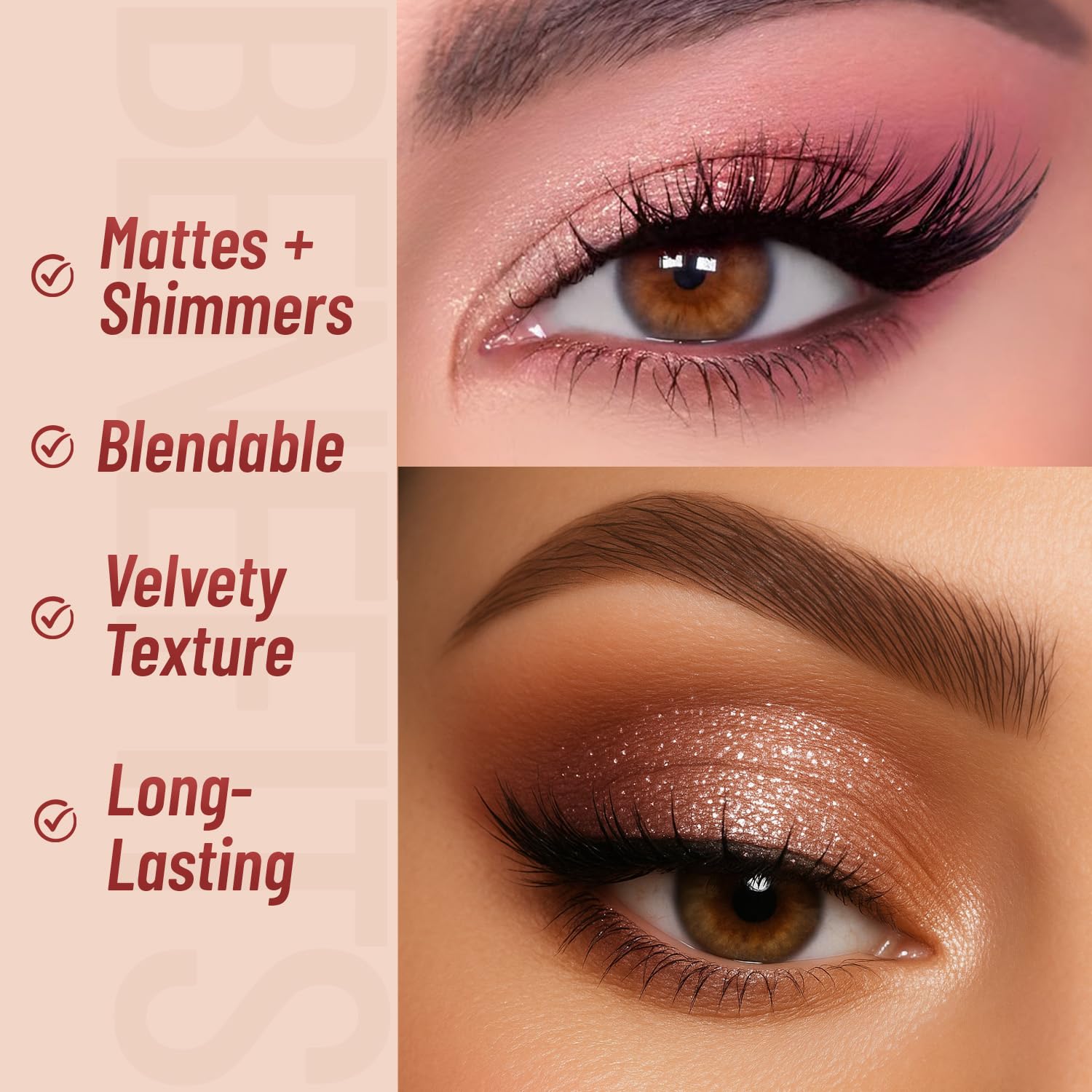 Swiss Beauty Awaken Eyeshadow Palette | Matte + Shimmer Finish | Long-Lasting | Blendable | Shade- 1. Blooming Rose, 11g