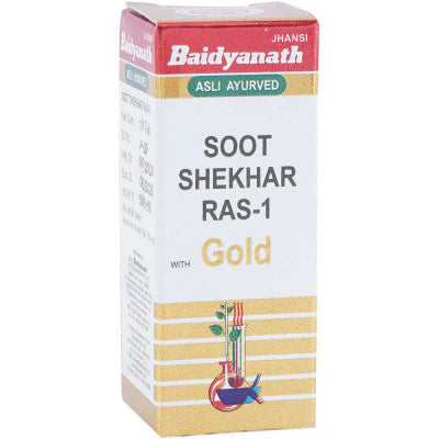 Baidyanath Sutshekhar Ras No 1 (Swarna Yukta) (10tab) Gastritis, Dyspepsia, Abdominal Pain, Vomiting, Bloating, Pitta Is Lower