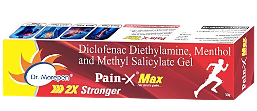 DR. MOREPEN Pain-X Max Body Pain Relief Gel for Muscle, Neck & Back Pain Relief - 30gm Pack of 2