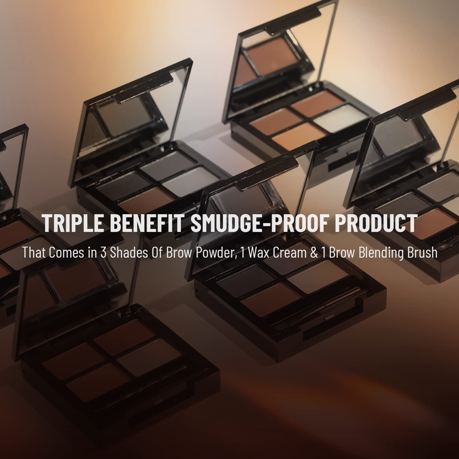 Swiss Beauty Eyebrow Palette with Wax Cream |Travel-friendly Eyebrow Palette with Blendable colors for Face makeup | Shade-01, 5gm|