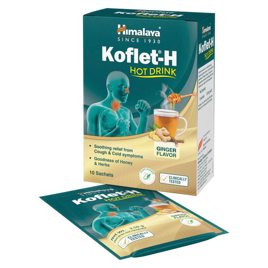 Himalaya Koflet-H Hot Drink | Ginger Flavor | Pack of 10 Sachets