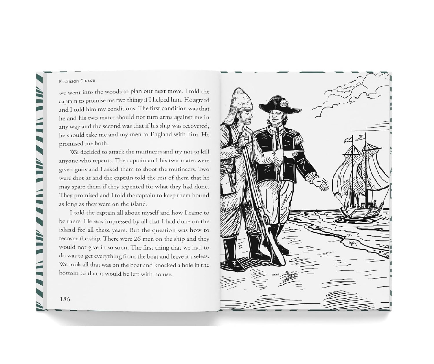 Illustrated Classics - Robinson Crusoe: Abridged Novels with Review Questions Hardcover Book