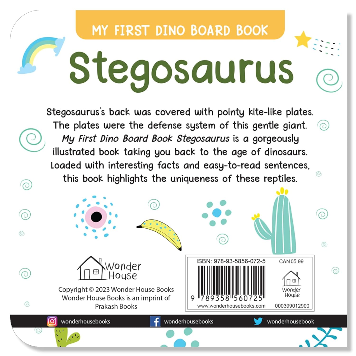Stegosaurus – My First Dino Board Book: Illustrated Dinosaur Picture Book for Kids  | Board Book