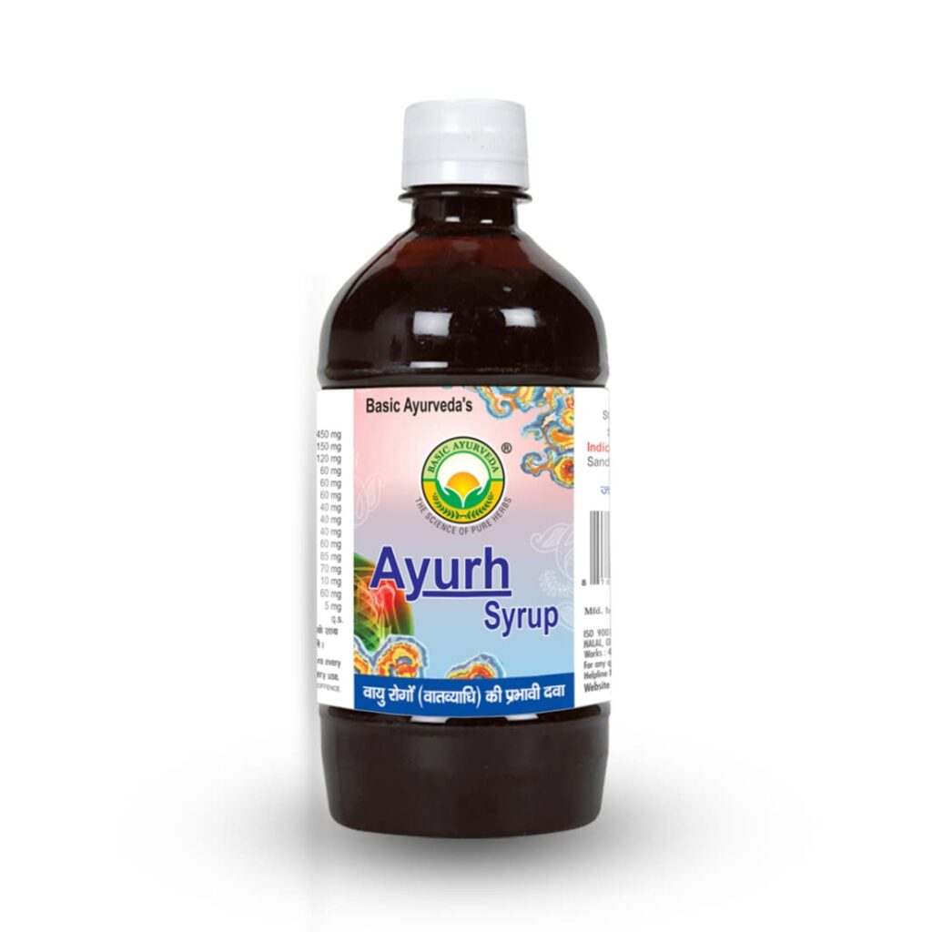BASIC AYURVEDA Ayurh Syrup 450ml For Relief Swelling in Leg and Knee, Joint Pain