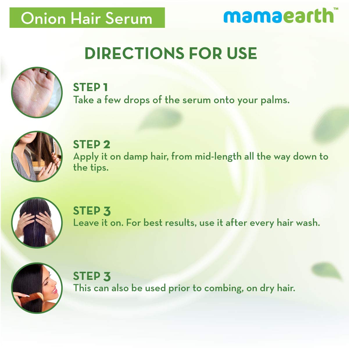 Mamaearth Onion Hair Serum For Strong , Frizz Free Hair - 100 ml