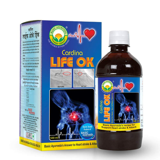 Basic Ayurveda Cardina Life OK Drink 500 ml For digestion, heart related problems, skin related diseases