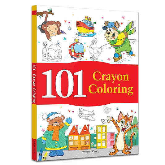 101 Crayon Coloring: Fun Activity Book for Children | Spark Creativity & Motor Skills | Hardcover