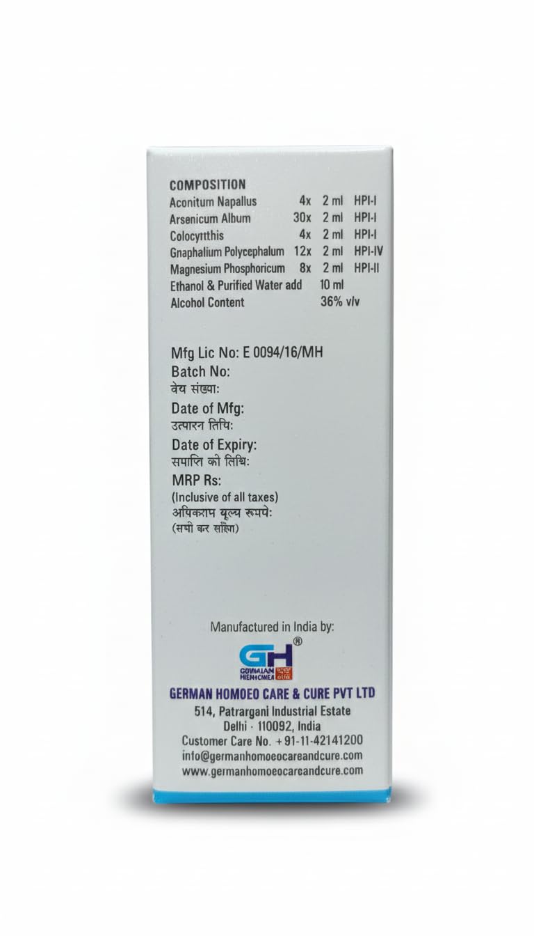German's Nervo Care and Cure Homeopathic Drops for Sciatica Pain Relief, 30ml