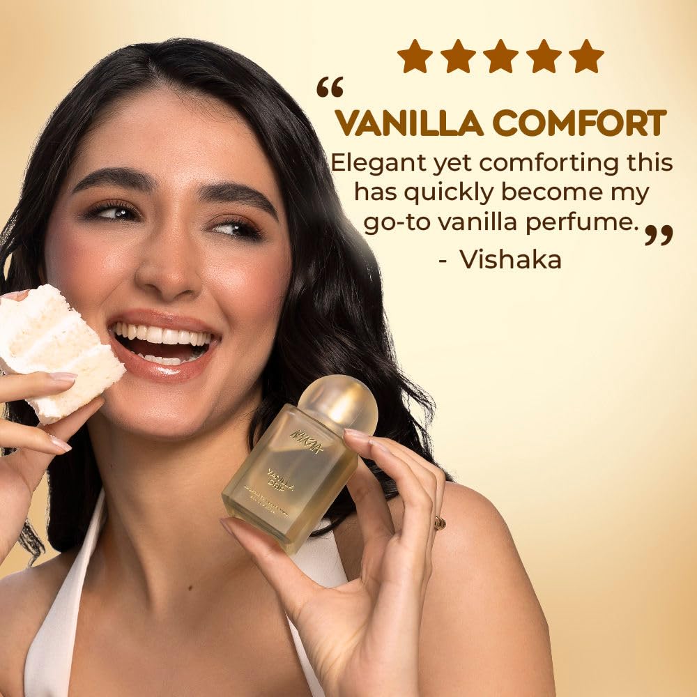 Nykaa Vanilla Drip EDP 50ml | Vanilla Perfume for Women | Pear Sweet Creamy Fragrance | Long-Lasting Daily Wear Scent | Best Sweet Perfume | Best Gift for Her