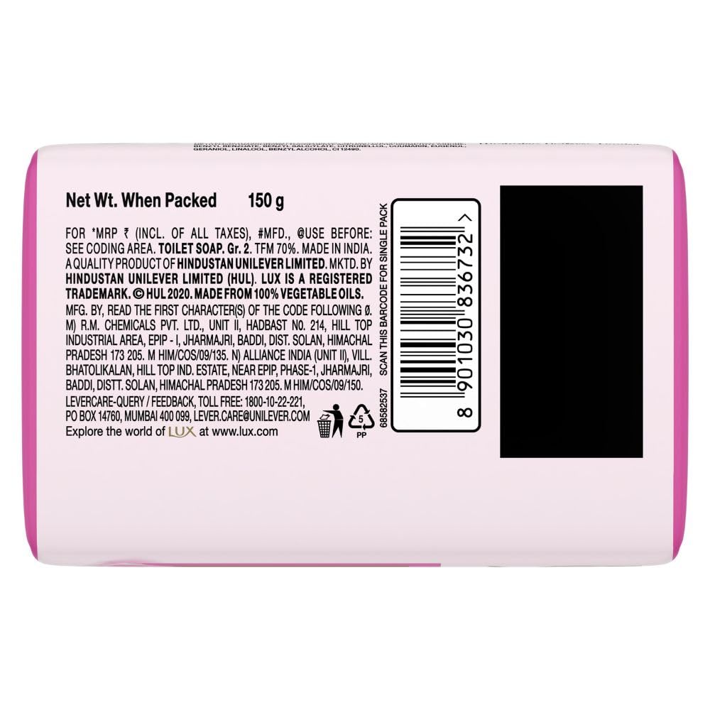 Lux Soft Glow Rose & Vitamin E Bathing Soap|For Glowing Skin Soap|Beauty Soap 150 g