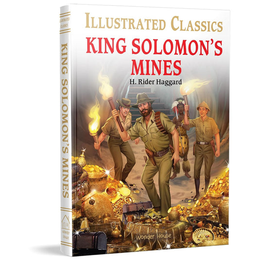 King Solomon's Mines : Illustrated Abridged Children Classics English Novel with Review Questions Hardcover  Book