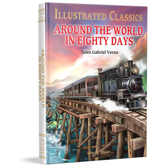 Around The World In 80 Days: Abridged Novels With Review Questions Hardcover  Book