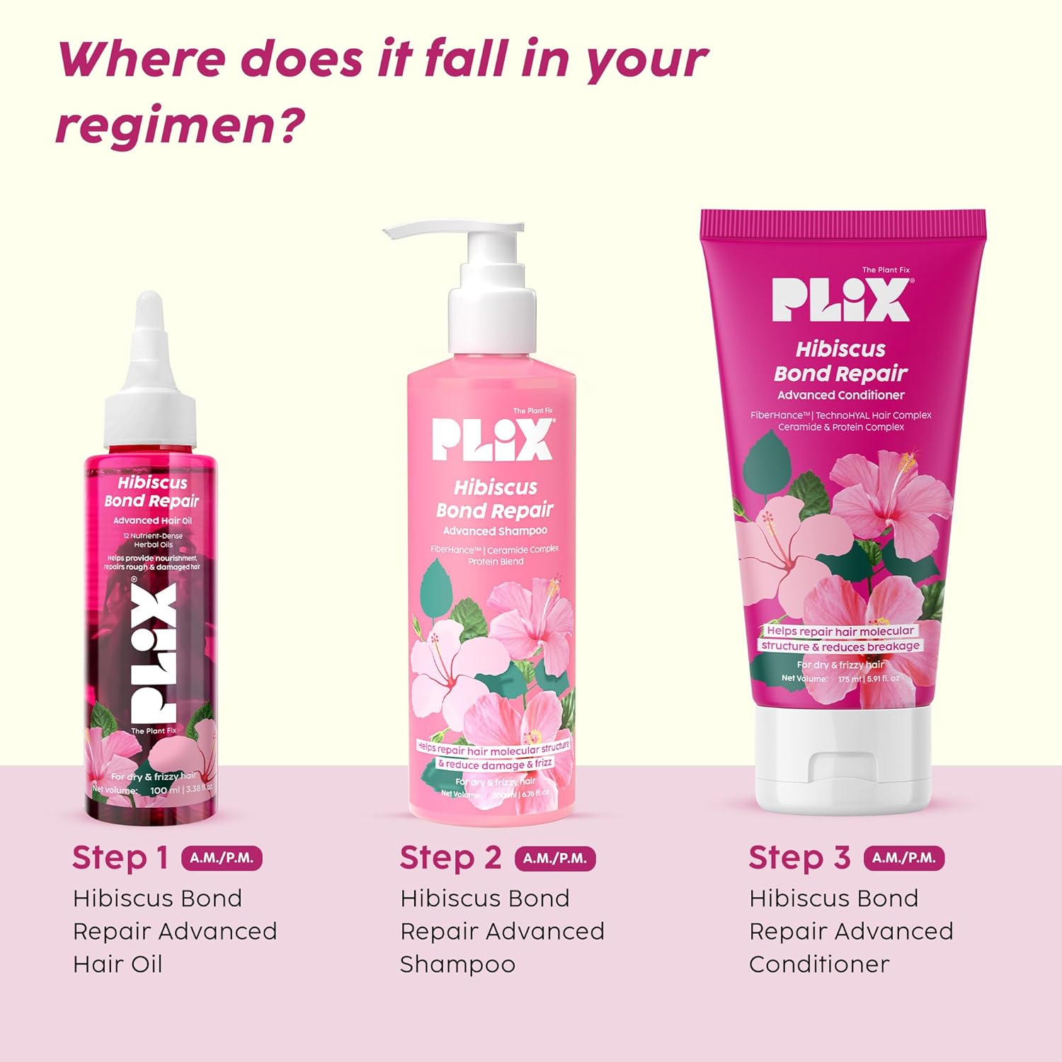 PLIX - THE PLANT FIX Hibiscus Bond Repair Advanced Hair Oil for Damaged Hair - 100ml