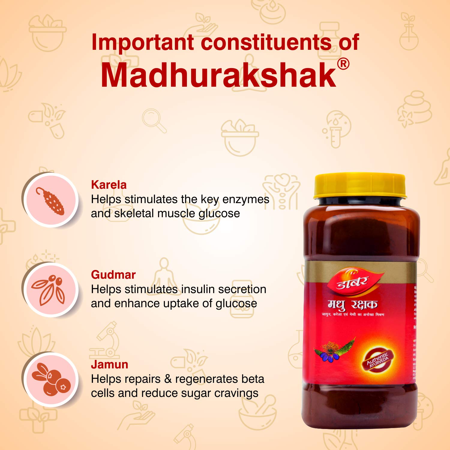 Dabur Ayurvedic Madhu Rakshak Churna (250g) for healthy blood sugar levels