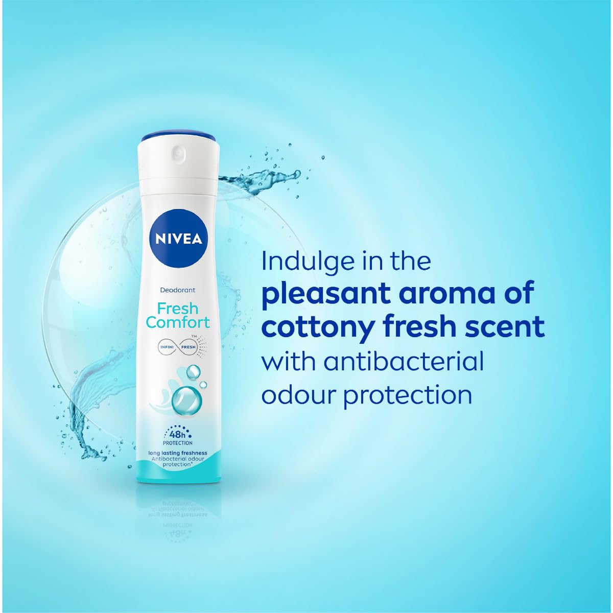 NIVEA Fresh Comfort Deodorant, 150ml | 48 H Smooth & Beautiful Underarms