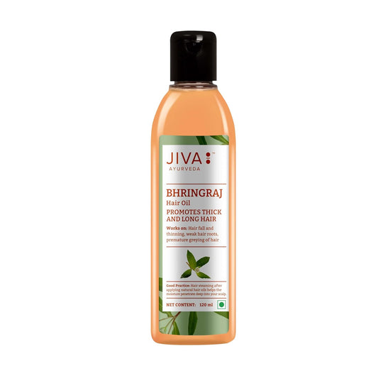 Jiva Bhringaraj Oil - 120ml (Pack of 1) | 100% Pure & Natural | Promotes Healthy Hair Growth | Helps to Prevent Dandruff