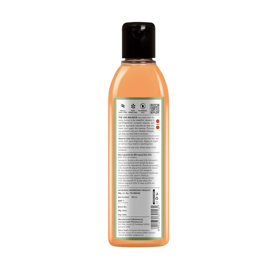 Jiva Bhringaraj Oil - 120ml (Pack of 1) | 100% Pure & Natural | Promotes Healthy Hair Growth | Helps to Prevent Dandruff