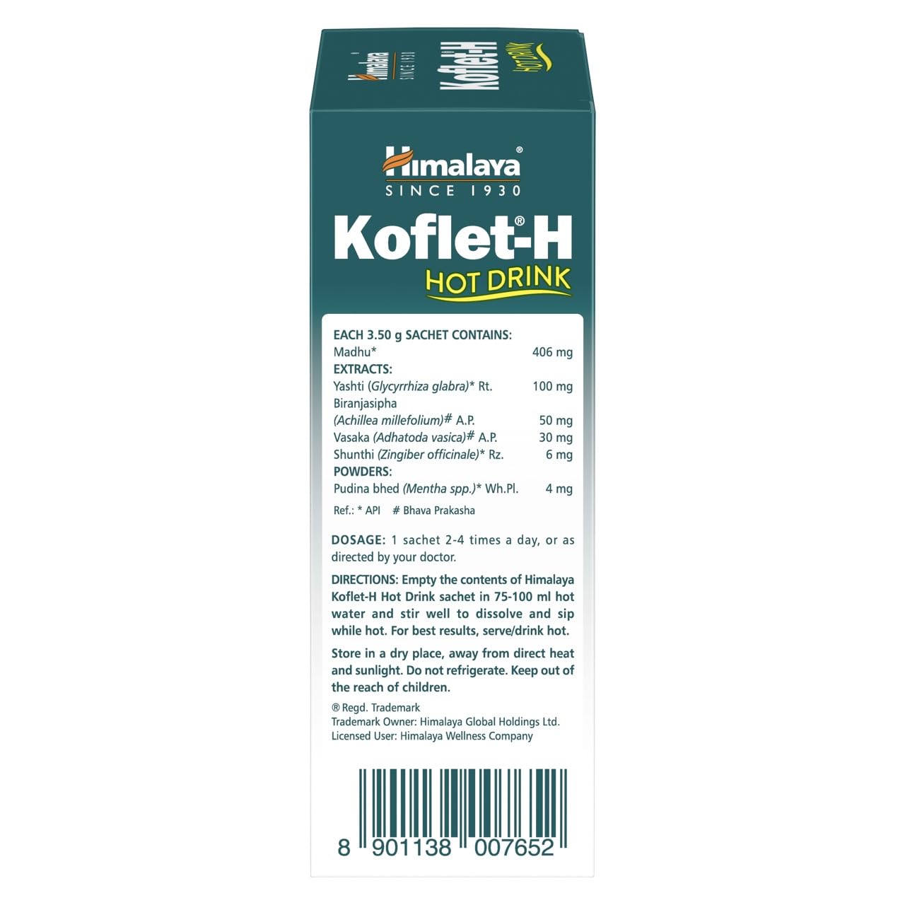 Himalaya Koflet-H Hot Drink | Ginger Flavor | Pack of 10 Sachets