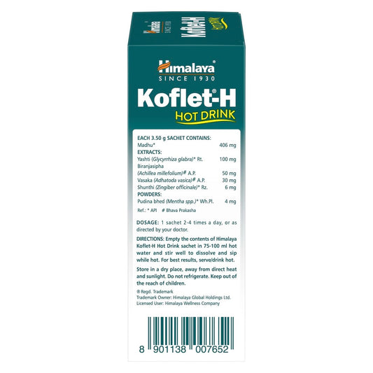 Himalaya Koflet-H Hot Drink | Ginger Flavor | Pack of 10 Sachets