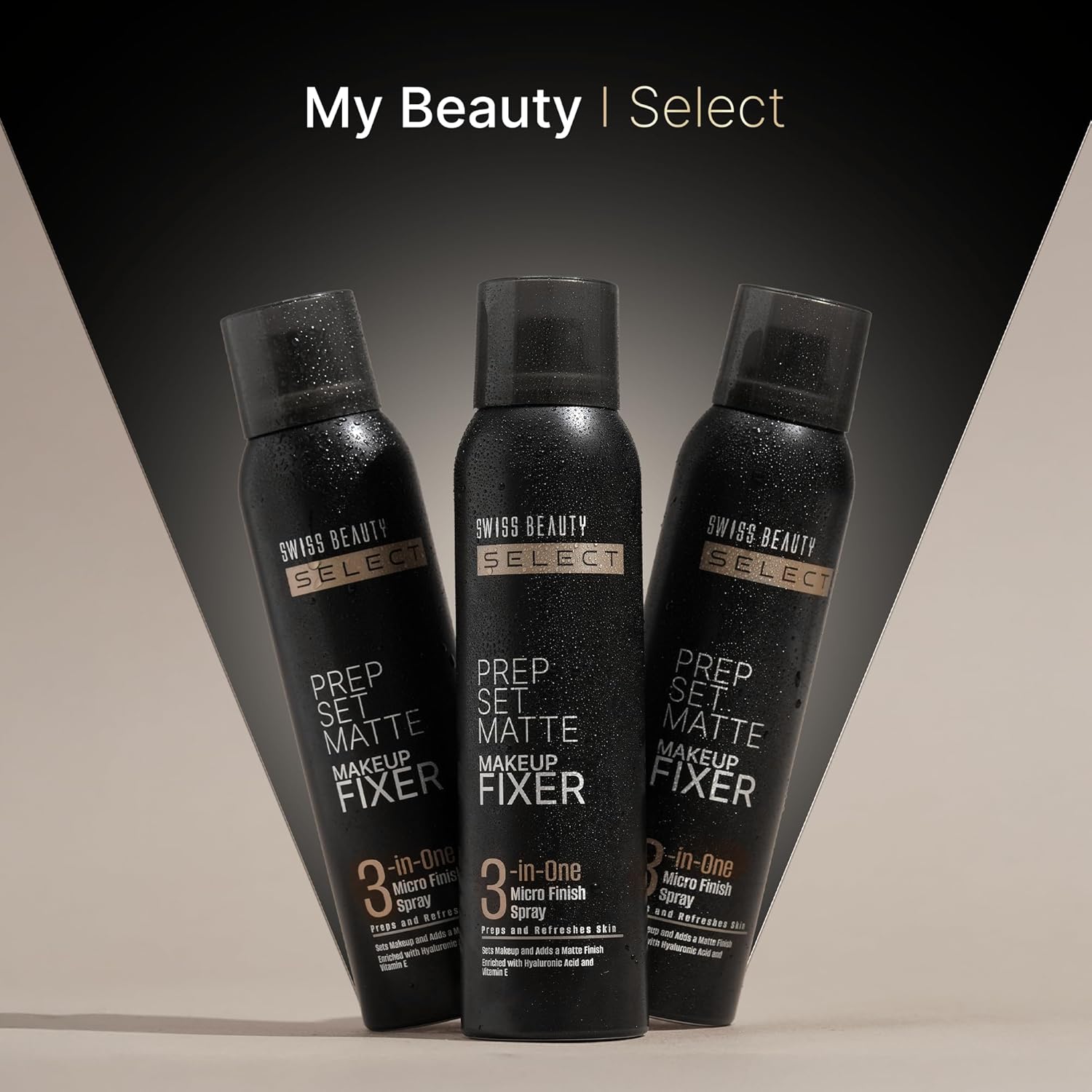 Swiss Beauty Prep Set Matte Makeup Fixer | Natural Matte Finish | With Vitamin E and Hyaluronic Acid | Long Lasting | 3-in-1 micro-fine spray | 120ml