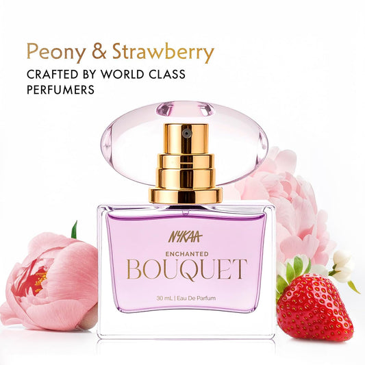 Nykaa Enchanted Bouquet Long Lasting EDP| Fruity Floral Perfume for Women | Day to Night Fragrance | Peony & Strawberry| Everyday Perfume for Her | Travel Friendly Size
