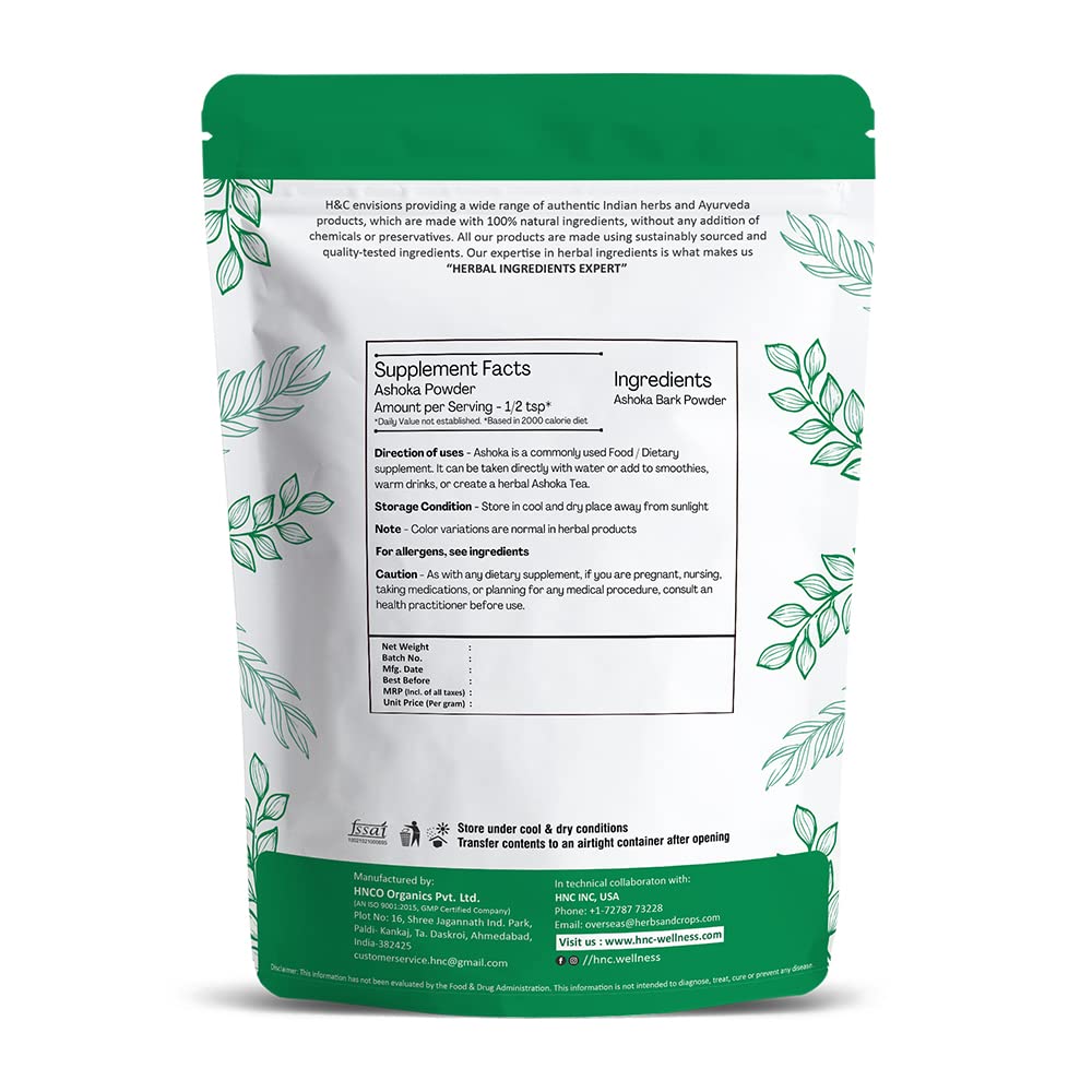 H&C Herbal Ingredients Expert Ashoka Powder (Saraca Indica) – 227g | Supports Hormonal Balances