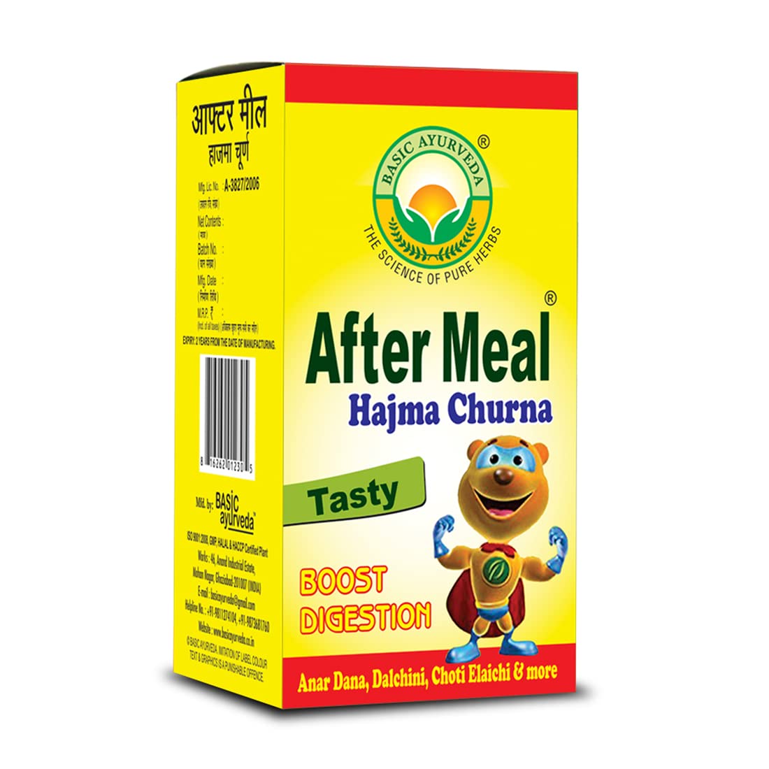 Basic Ayurveda After Meal Hajma Churna 40g For digestion, abdominal disorders, gastrointestinal diseases