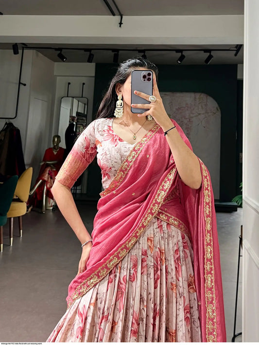 LEHENGA LNB1102 DOLA FLORAL WITH ZARI WEAVING WORK 3