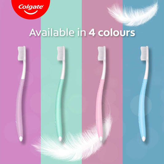 Colgate Sensitive Ultra Soft Toothbrush – 1.2x Softer Bristles, Gentle Care for Sensitive Teeth (Pack of 4)