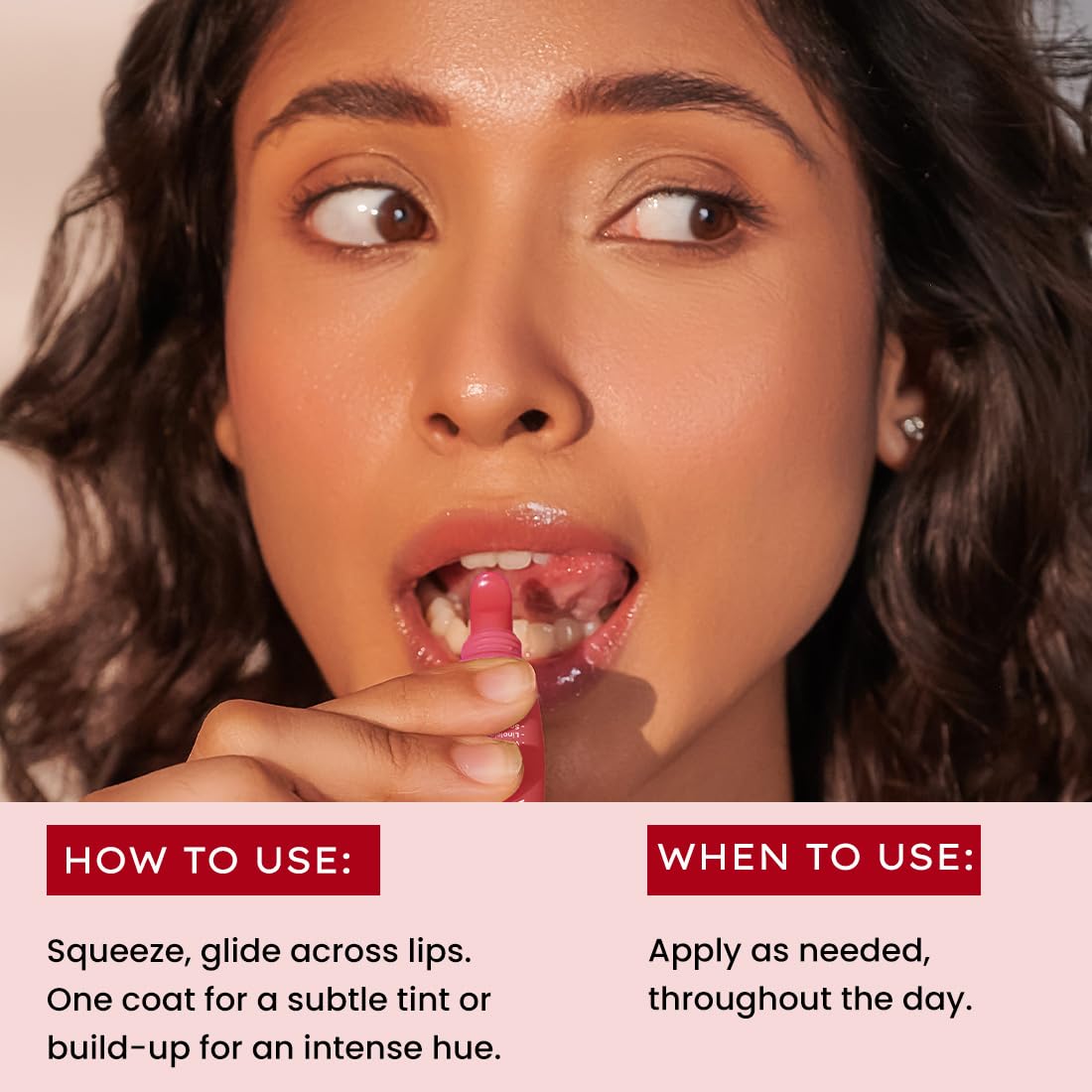 Hyphen Tinted Lip Balm, Brightens Dark & Dry Lips - 1% Vitamin E, Peptide & Squalane - Jelly Glaze (10g)